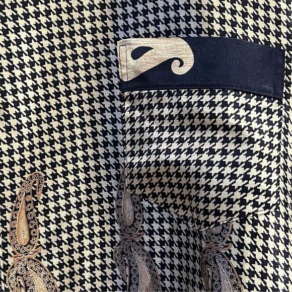 Crystal XL Silk Paisley Button-Up Shirt Multicolor Vintage - Picture 8 of 11